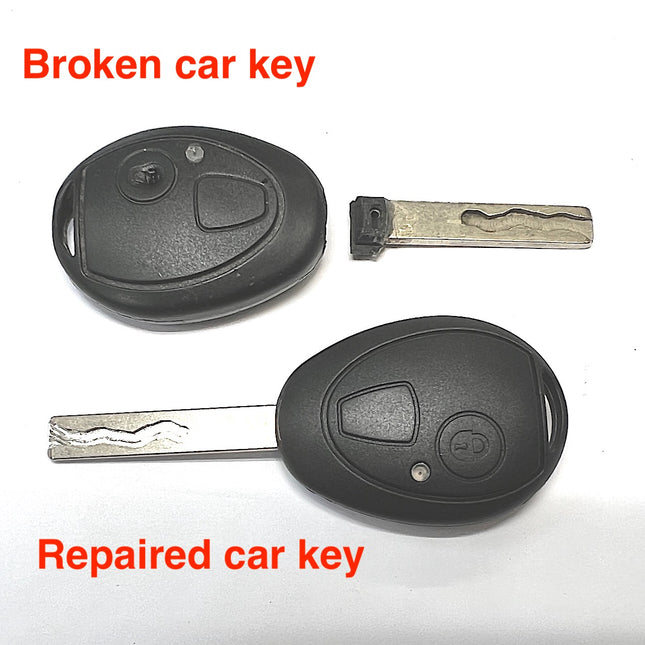 Repair service for Rover 75 MG ZT 2 button remote key 1998 1999 2000 2001 2002 2003 2004 2005