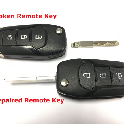 Repair service for Ford Mondeo 3 button remote flip key 2014 2015 2016 2017 2018 2019 2020 2021 Zetec