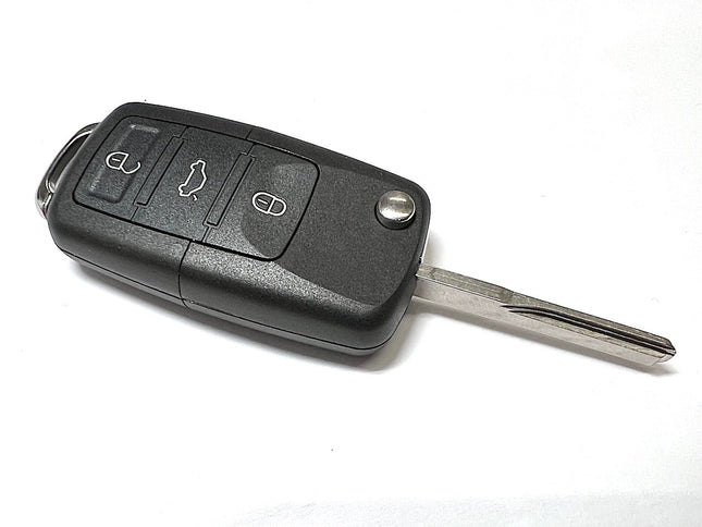 RFC 3 button flip key case for VW Volkswagen Crafter 2006 2007 2008 2009 2010 2011 2012 2013 2014 2015 2016 2017 HU64 key blade