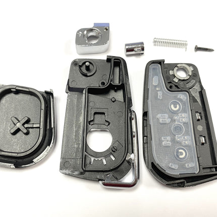 RFC 2 button flip key case for Citroen C1 2014 2015 2016 2017 2018 2019 2020 2021 remote fob TOY48 blade