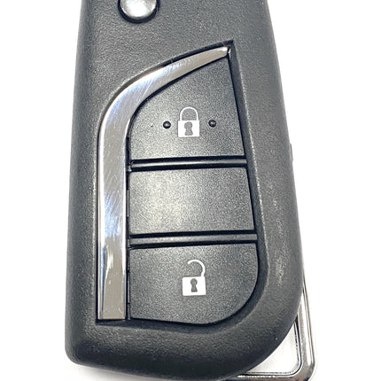 RFC 2 button flip key case for Citroen C1 2014 2015 2016 2017 2018 2019 2020 2021 remote fob TOY48 blade