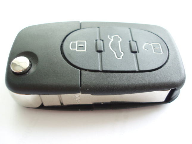 RFC 3 button flip key case for Audi A3 8L remote fob 2000 2001 2002 2003 