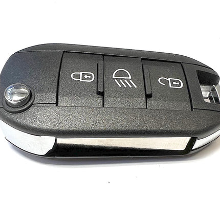 RFC 3 button flip key case for Peugeot 208 remote fob 2012 2013 2014 2015 2016 2017 HU83