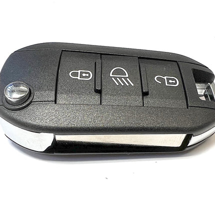 RFC 3 button flip key case for Peugeot 308 remote fob 2014 2015 2016 HU83 blade