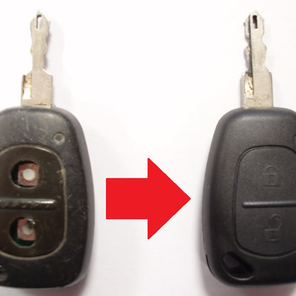 Repair service for Renault Trafic Master 2 button remote key fob 2002 2003 2004 2005 2006 2007 2008 2009 2010 2011 2012 2013 2014
