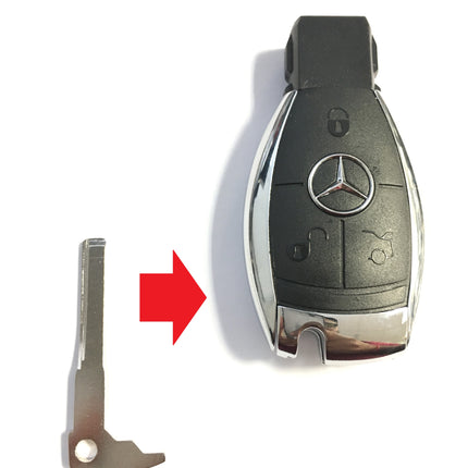 RFC HU64 key blade for Mercedes chrome remote A C E S SLK SL ML CLK CLS CL Class 