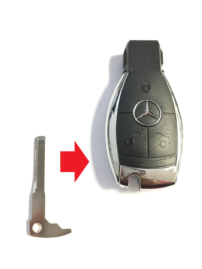RFC HU64 key blade for Mercedes chrome remote A C E S SLK SL ML CLK CLS CL Class