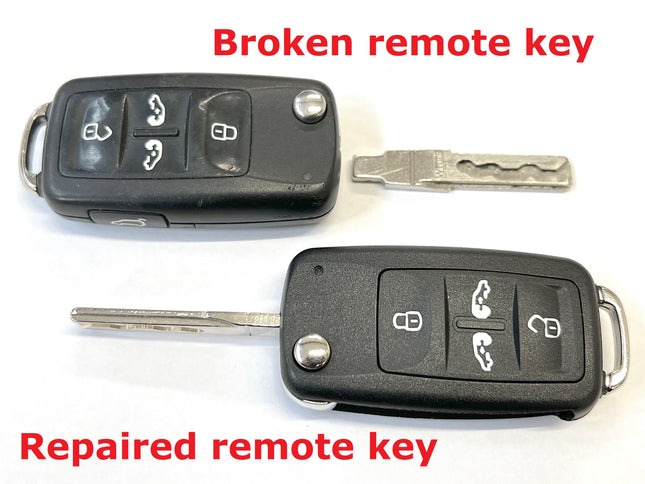 Repair service for VW Volkswagen Transporter T5 T6 Caravelle remote key 2009 2010 2011 2012 2013 2014 2015 2016 2017 2018 2019 2020