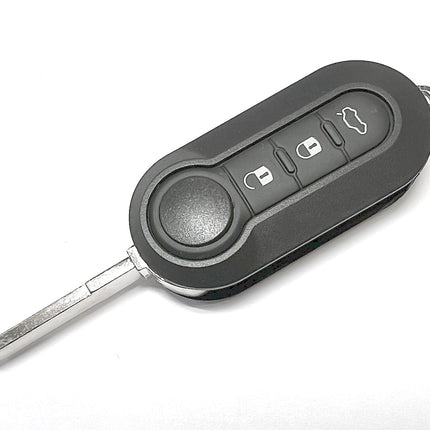 RFC 3 button flip key case for Fiat 500L remote fob SIP22 2012 2013 2014 2015 2016 2017 2018 2019 2020 SIP22 key blade