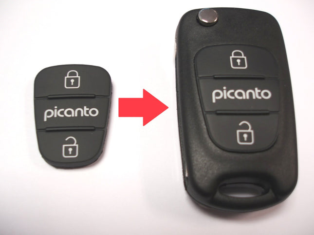 RFC 2 button rubber pad for Kia Picanto remote flip key 2009 2010 2011 2012 2013