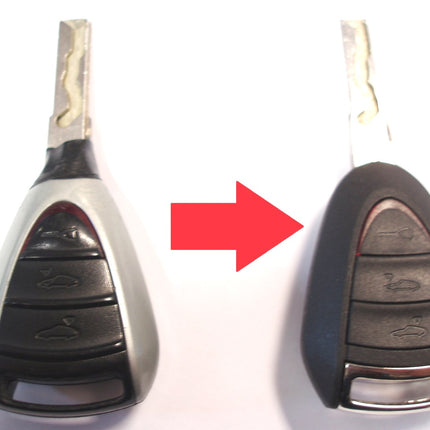 Repair service for Porsche 911 997 2 or 3 button remote key fob 2004 2005 2006 2007 2008 2009 2010 2011 2012