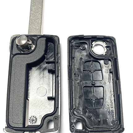 RFC 2 button flip key case for Peugeot 308 3008 5008 remote fob