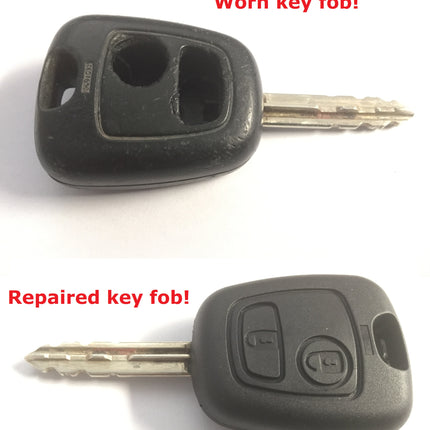 Repair refurbishment service for Citroen Xsara Berlingo Picasso 2 button remote key