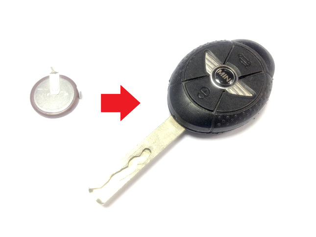 Repair service for Mini Cooper S 3 button remote key fob battery replacement 2003 2004 2005 2006 2007
