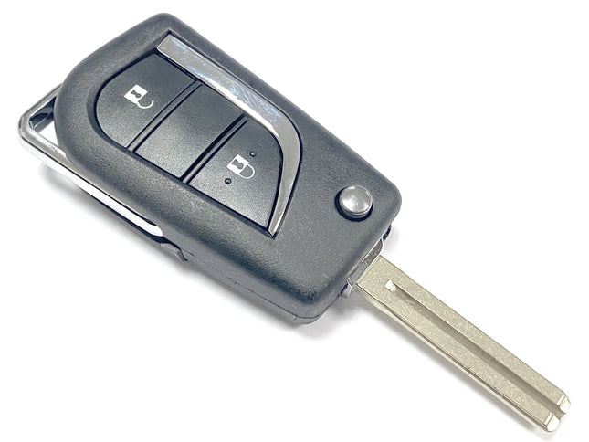 RFC 2 button flip key case for Peugeot 108 2014 2015 2016 2017 2018 2019 2020 2021 remote fob