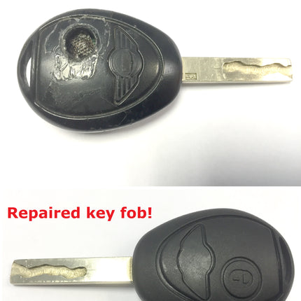 Repair service for Mini One Cooper S 2 button remote key fob 2000 2001 2002 2003