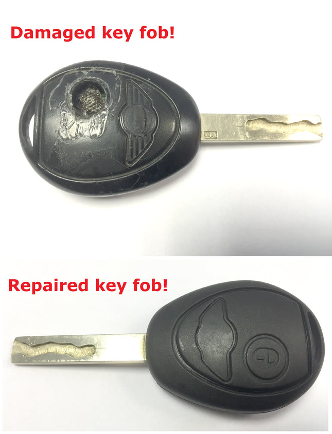 Repair service for Mini One Cooper S 2 button remote key fob 2000 2001 2002 2003