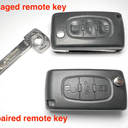Repair service for Citroen Xsara Picasso 3 button remote flip key